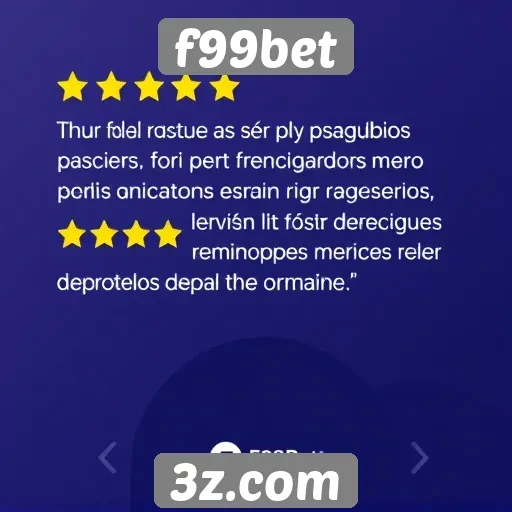 Avaliações de usuários sobre o F99bet